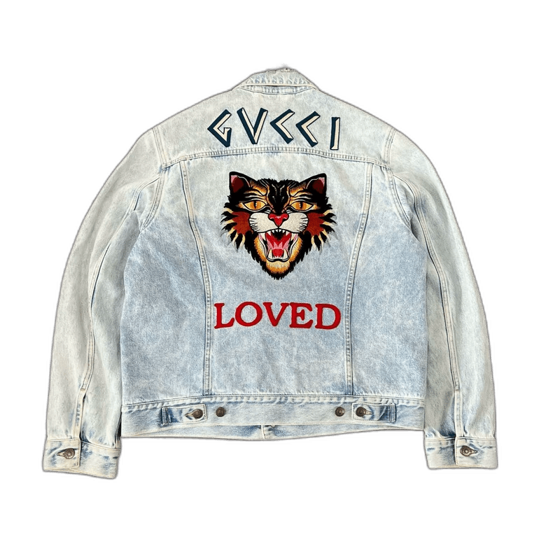 Gucci Gucci Tiger Embroidered Denim Jacket-2506 Size US L / EU 52-54 / 3 - 1 Thumbnail