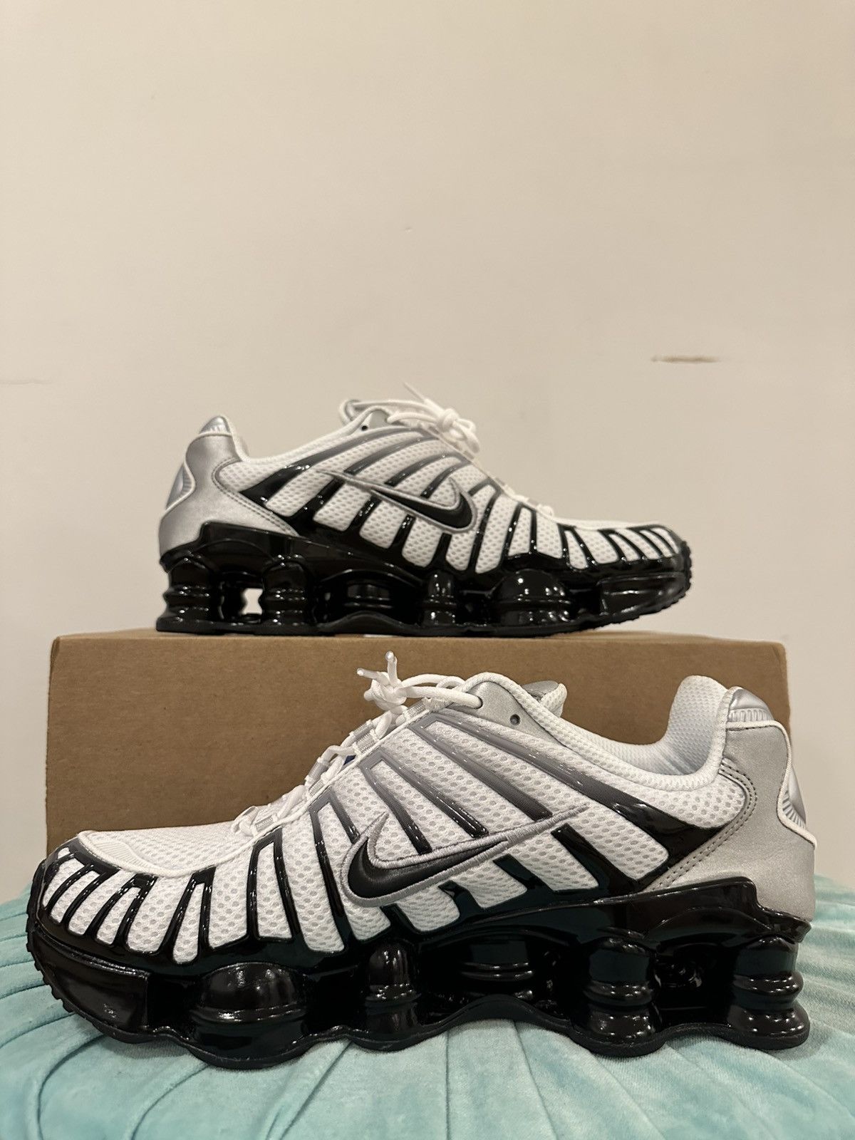 Nike Size 10 - Nike Shox TL Metallic Silver Black W Size US 10 / IT 40 - 2 Thumbnail