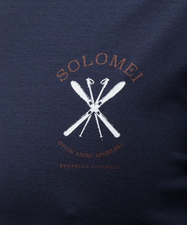 Brunello Cucinelli o1y0526 Crewneck T-Shirt in Navy Blue Size US S / EU 44-46 / 1 - 2 Thumbnail