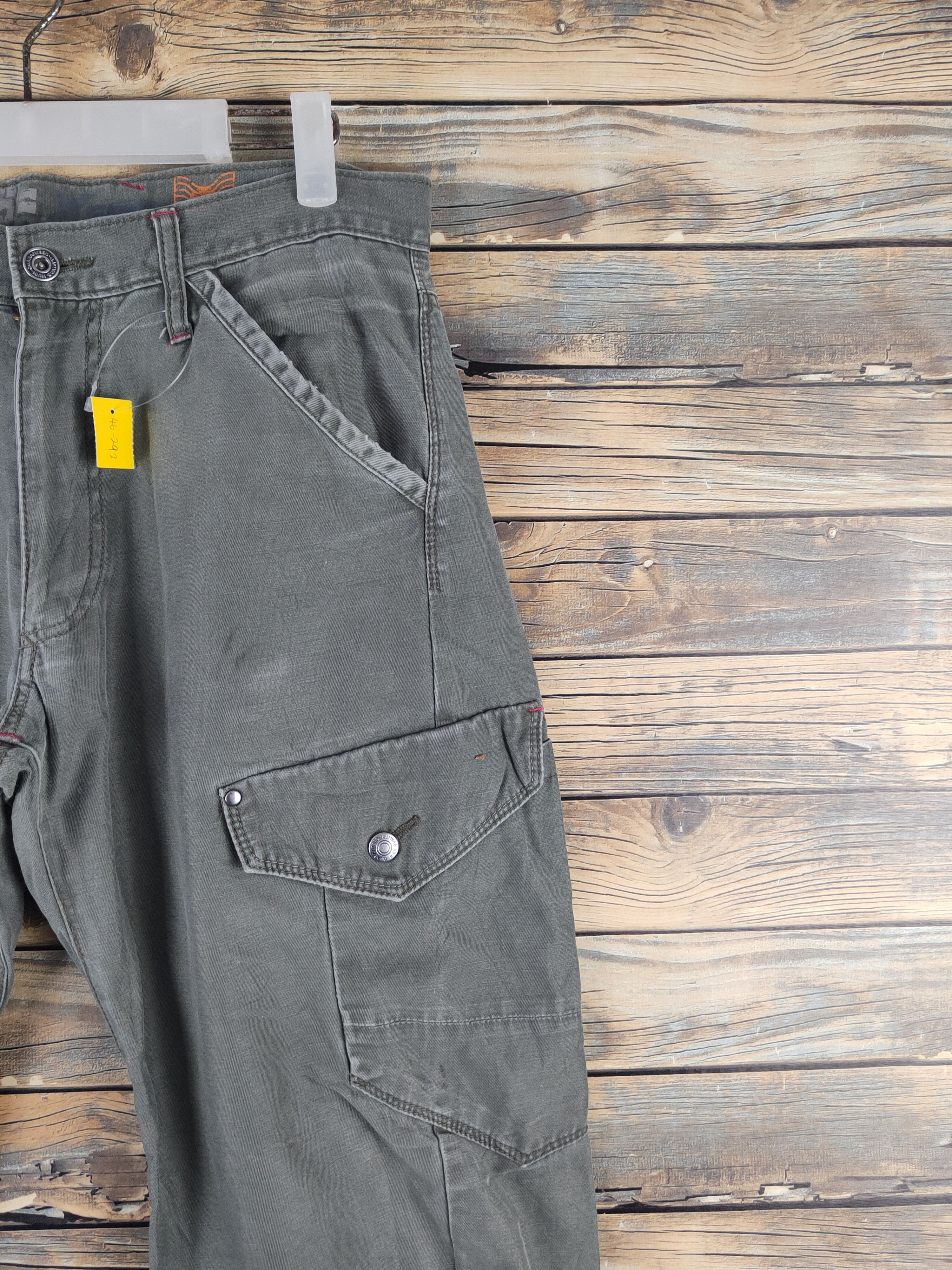 Japanese Brand DL Xebec Army Green Multipocket Cargo Pants #46-292T Size US 32 / EU 48 - 5 Thumbnail