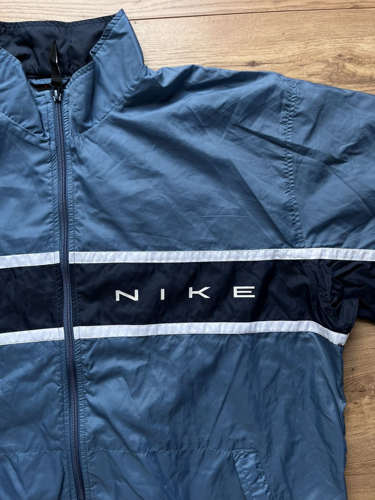Nike 90’s NIKE RETRO SPELLOUT LOGO SWOOSH VINTAGE TRACK JACKET Size US XL / EU 56 / 4 - 3 Thumbnail