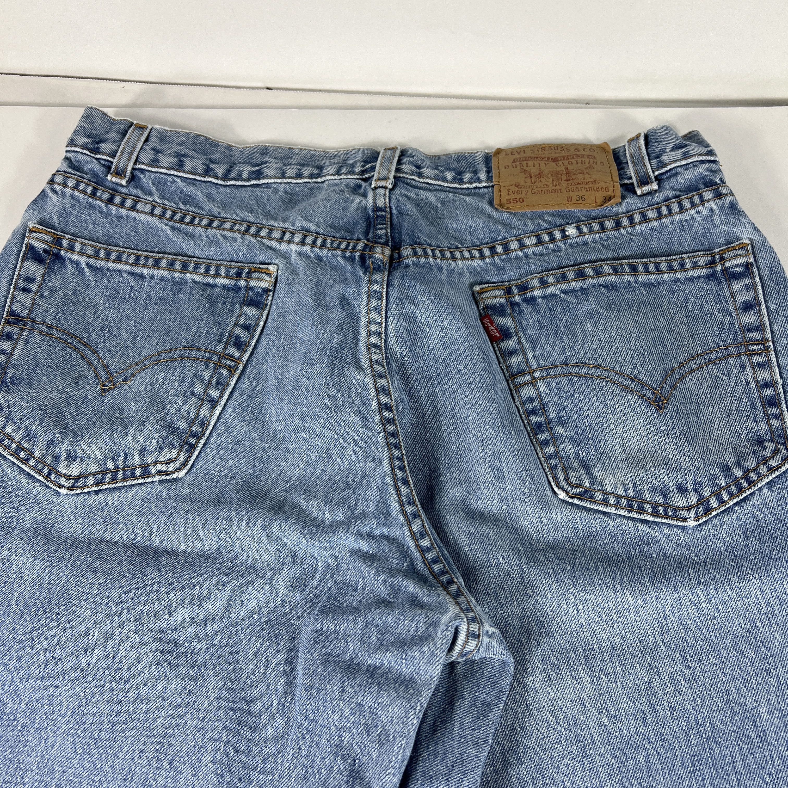 Levi's × Vintage Y2K Levi's Jeans 550 Relaxed Blue Faded Cotton Denim Size US 36 / EU 52 - 12 Thumbnail