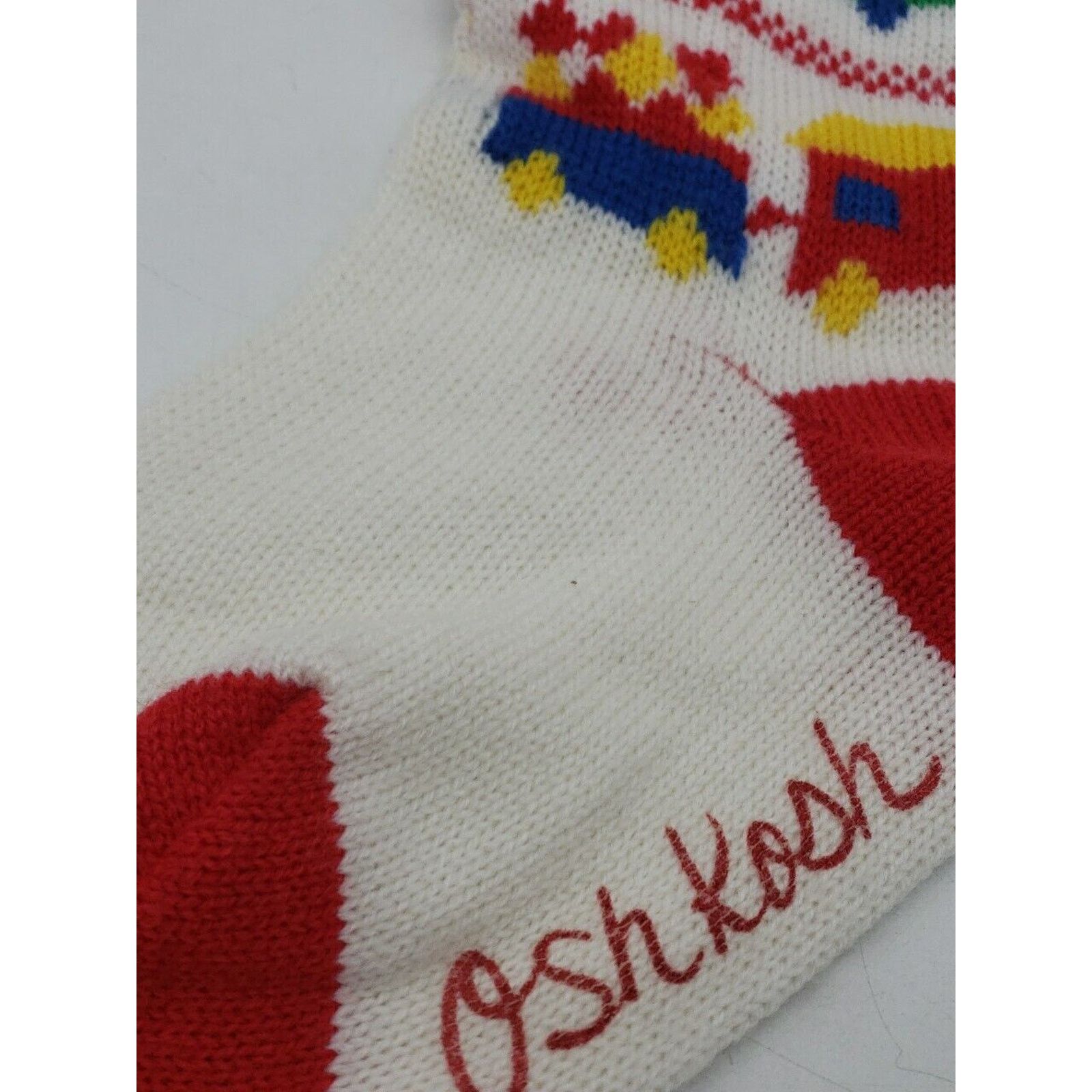 Oshkosh Oshkosh 90s Vintage Sweater Knit Christmas Stockings Toy Size ONE SIZE - 4 Thumbnail