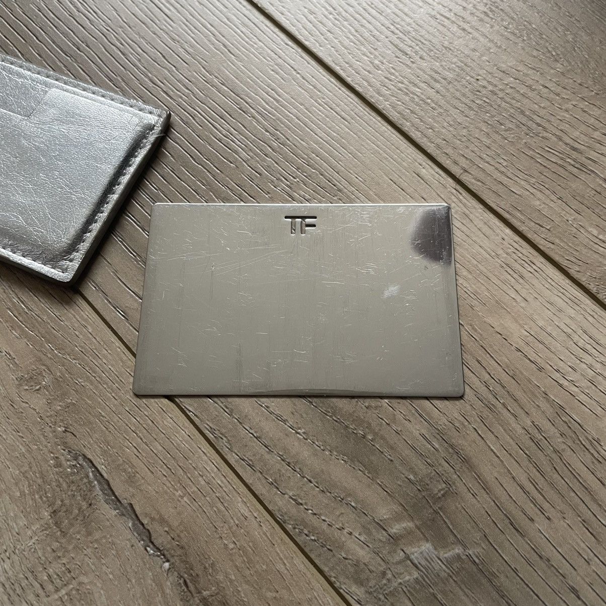 Tom Ford Tom Ford Metallic Silver Leather Card Holder and Mirror Size ONE SIZE - 4 Thumbnail