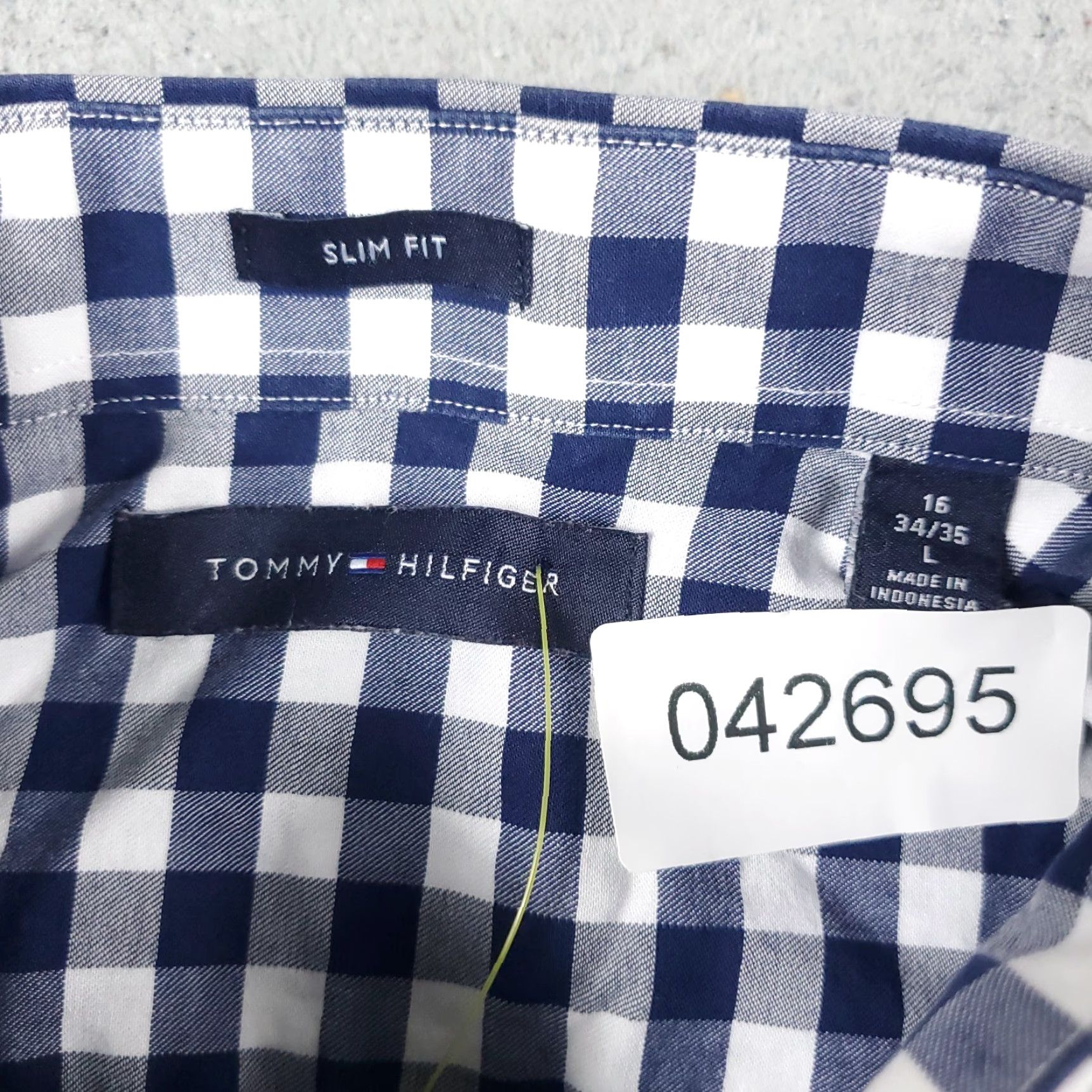 Tommy Hilfiger Tommy Hilfiger Shirt Mens Large Blue Check Button-Up Long Sleeve Casual Collared Cotton Classic Preppy Size US L / EU 52-54 / 3 - 6 Thumbnail