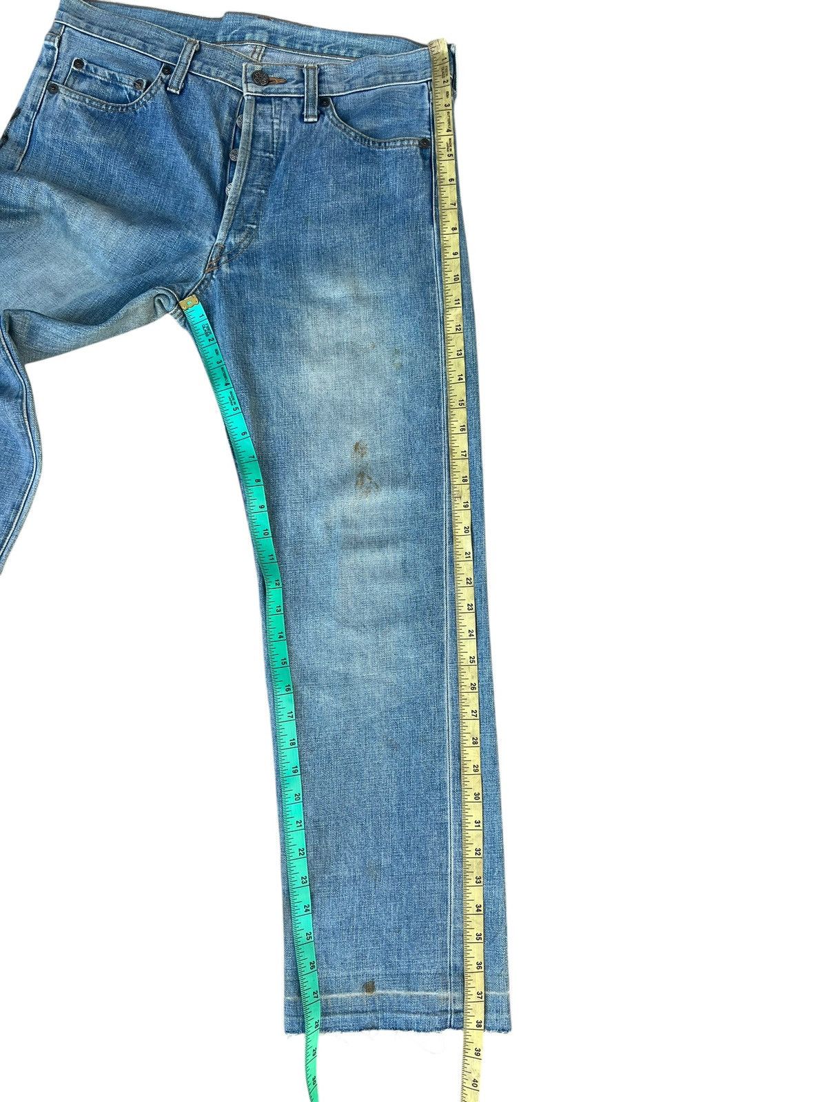 Shellac Vintage 90s Ozone Rocks Japan Fade Aging Stains Jeans Size US 32 / EU 48 - 4 Thumbnail