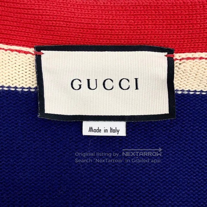 Gucci Gucci Colour block logo embroidered striped V-neck single- Size XS / US 0-2 / IT 36-38 - 5 Thumbnail