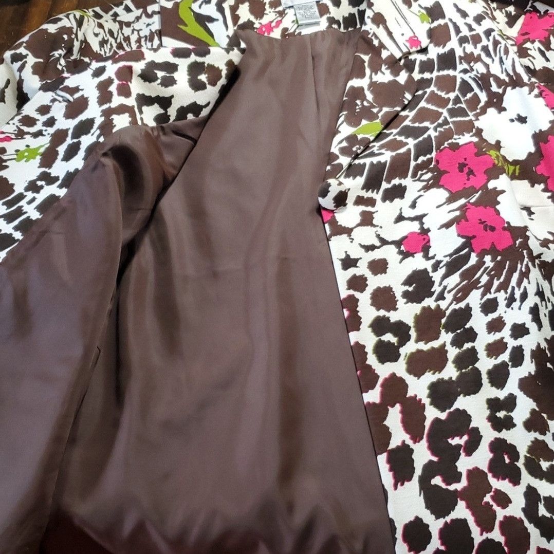 Chicos Chico's Size XL Jacket Bell Swing Kimono Sleeve Leopard Prin Size XL / US 12-14 / IT 48-50 - 7 Thumbnail