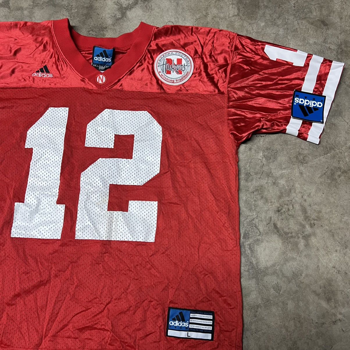 Adidas × Vintage Vintage 90’s NCAA Nebraska Huskers Adidas Football Jersey Size US L / EU 52-54 / 3 - 1 Thumbnail