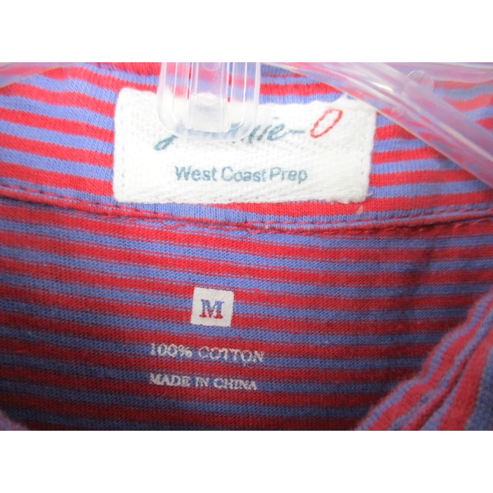 johnnie-O Johnnie-O West Coast Shirt Medium Mens Short Sleeve Striped Pocket Blue Pink Logo 100% Cotton Polo Size US M / EU 48-50 / 2 - 4 Thumbnail