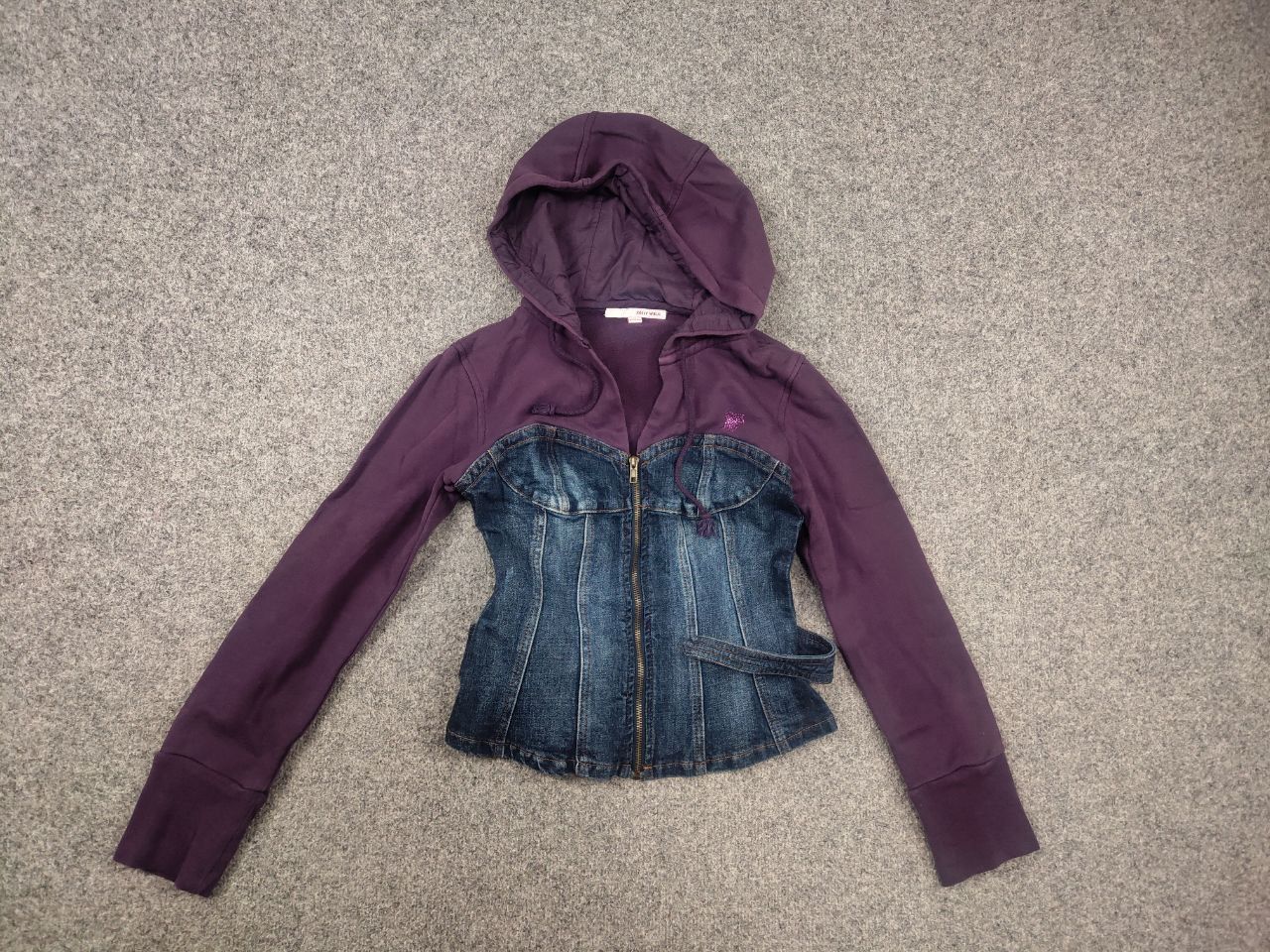 If Six Was Nine Vintage Y2K Miss zip-up Cropped Hoodie corset Hysteric Style Size M / US 6-8 / IT 42-44 - 6 Thumbnail