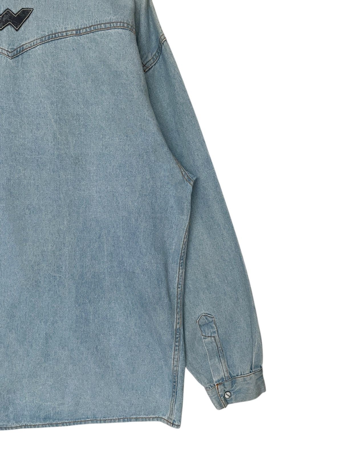 Japanese Brand × Vintage Vintage Shooter Western Denim Shirt 1980s Size US M / EU 48-50 / 2 - 6 Thumbnail