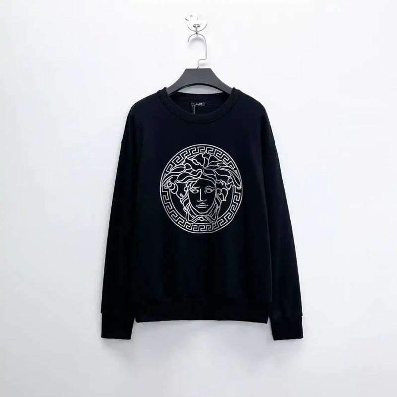 Versace Versace Black Cotton Medusa Short Sleeve Sweatshirt 0089 Size M / US 6-8 / IT 42-44 - 1 Thumbnail