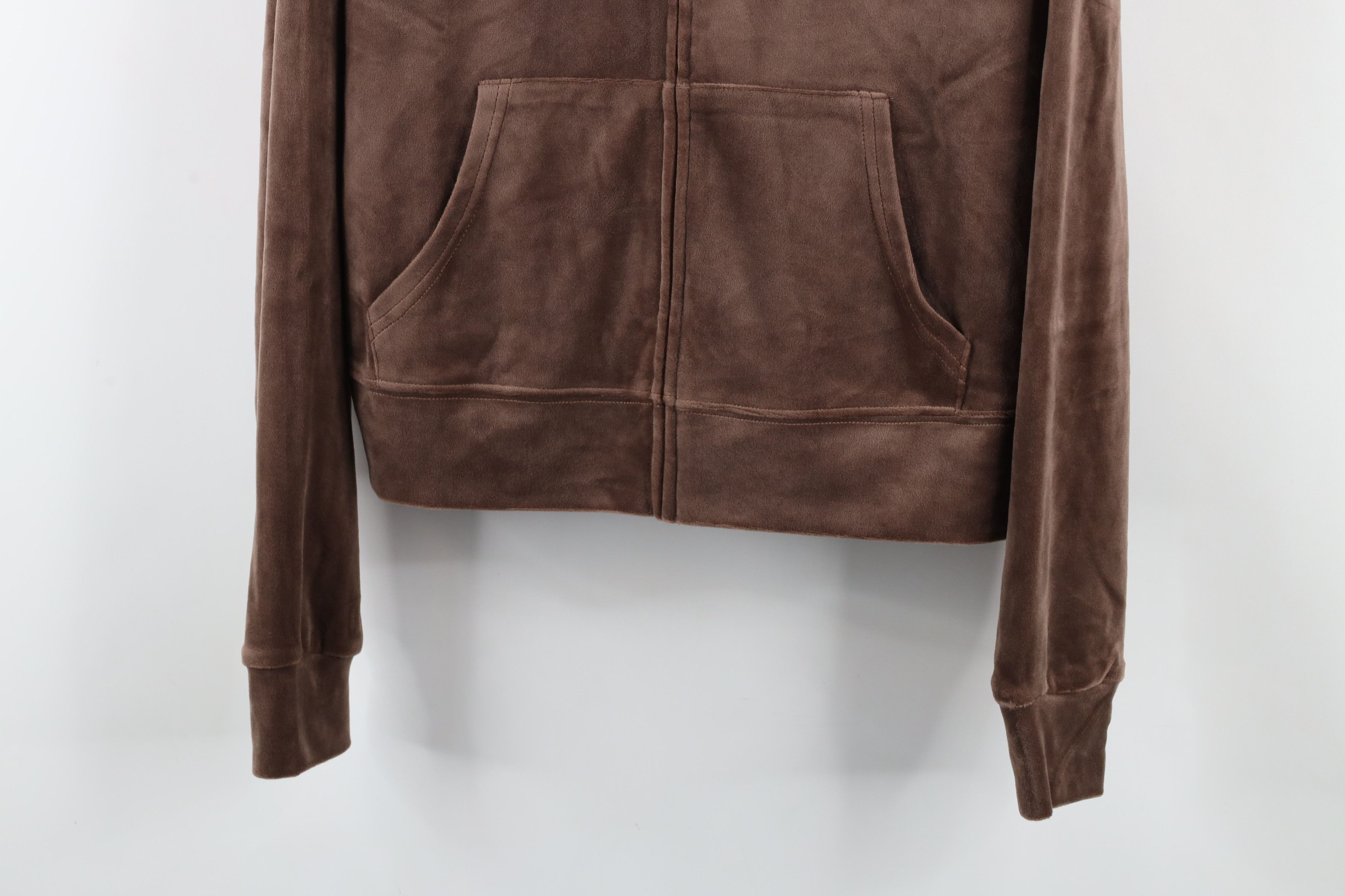 Juicy Couture × Vintage Vintage 90s Y2K Juicy Couture Soft Velour Full Zip Hoodie Size L / US 10 / IT 46 - 3 Thumbnail