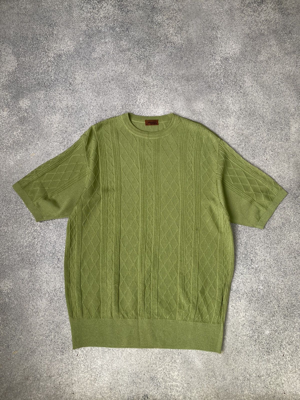 Missoni × Vintage Vintage Missoni Luxury Green Polo T-Shirt Size US M / EU 48-50 / 2 - 5 Thumbnail