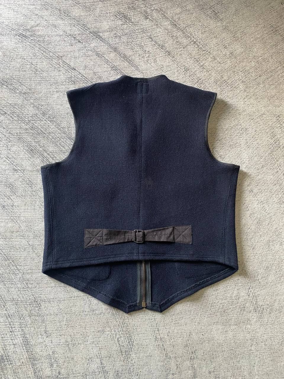 Japanese Brand Rare Belafonte Wool Deck Vest Buckle Back Navy Size US M / EU 48-50 / 2 - 6 Thumbnail