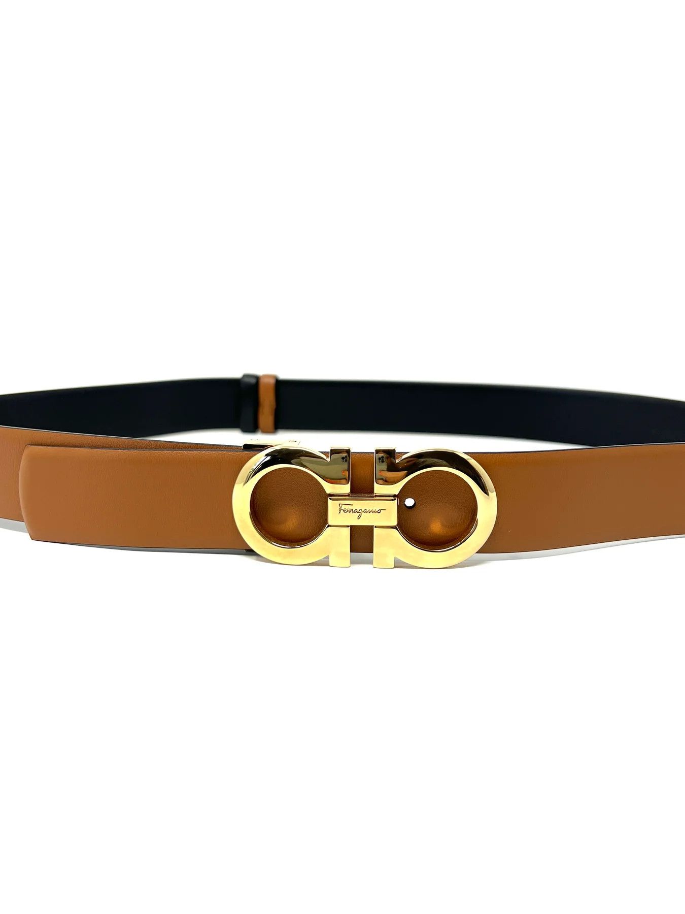 Salvatore Ferragamo o1s1rm0526 Size : OS / Belt in Brown/Black Size ONE SIZE - 1 Thumbnail