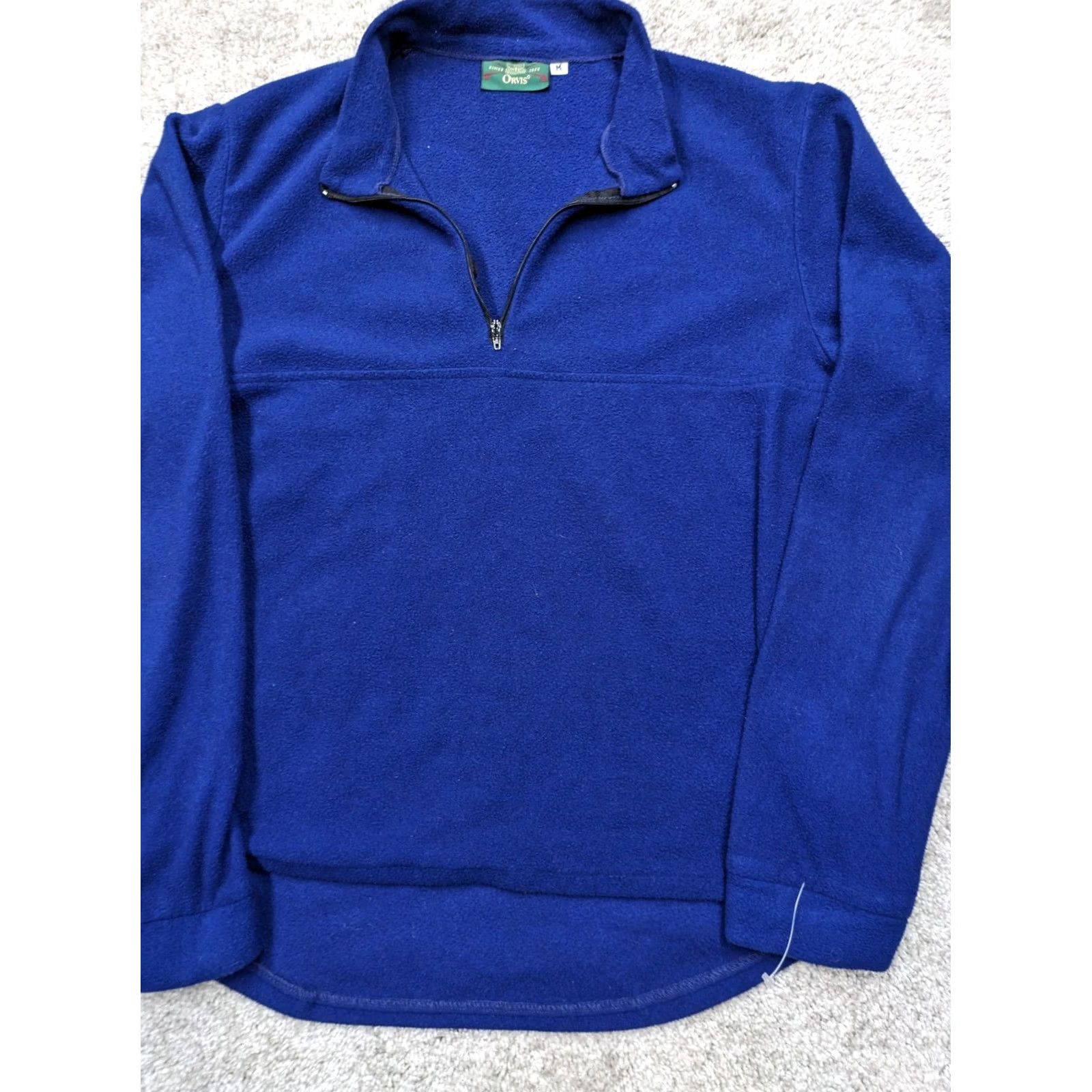 Orvis VINTAGE ORVIS USA MADE Jacket Fleece Quarter Zip Pullover Blue Mens Medium Size US M / EU 48-50 / 2 - 2 Thumbnail