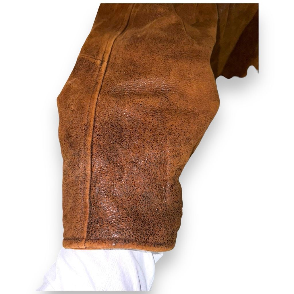 Vera Pelle 80s Country America Sherpa Collar Brown Suede Jacket Sz M Size US M / EU 48-50 / 2 - 7 Thumbnail