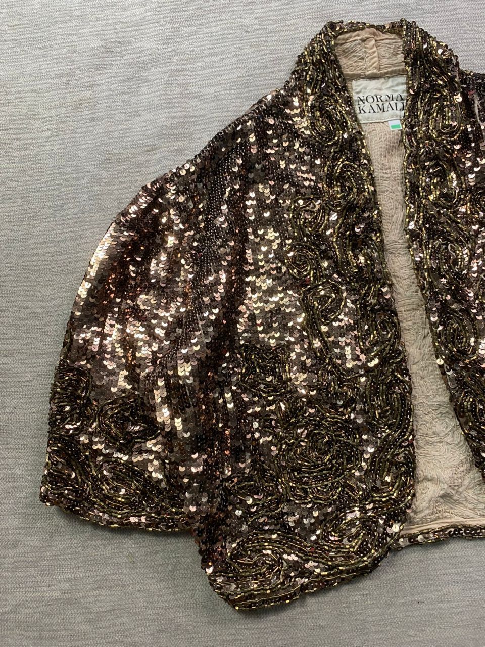 Designer × Norma Kamali Norma Kamali Sequin Party Cropped Jacket Size S / US 4 / IT 40 - 3 Thumbnail