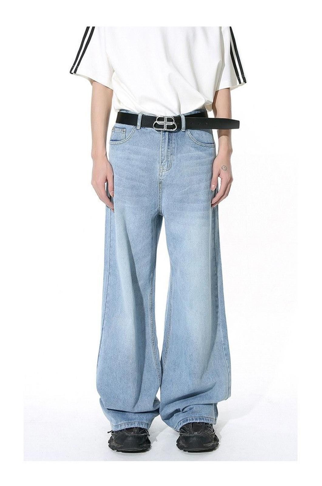 Vintage Blue Baggy Flared Denim Jeans Size US 32 / EU 48 - 1 Thumbnail