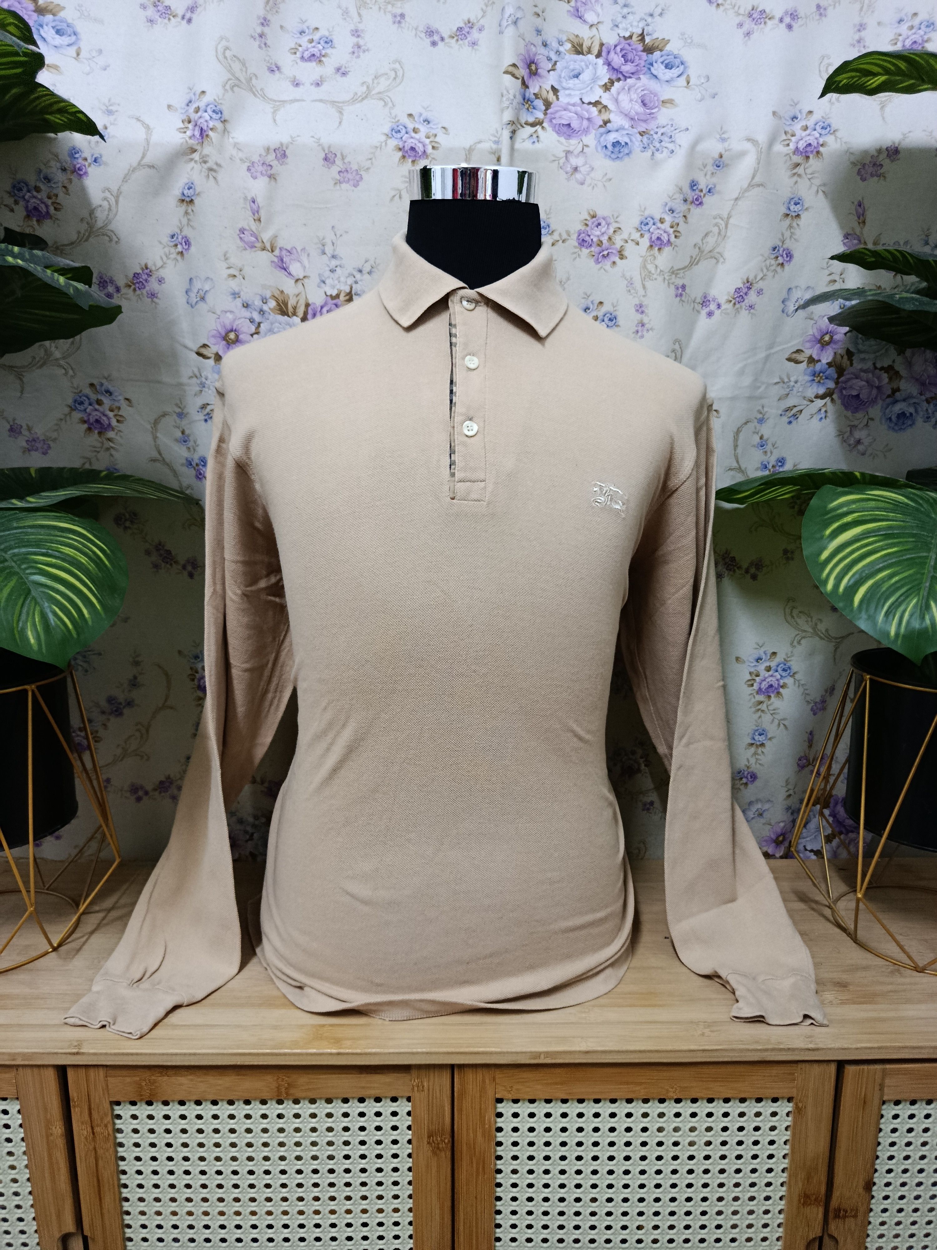 Burberry Vintage Burberrys Long Sleeve polo tee Size US M / EU 48-50 / 2 - 1 Thumbnail