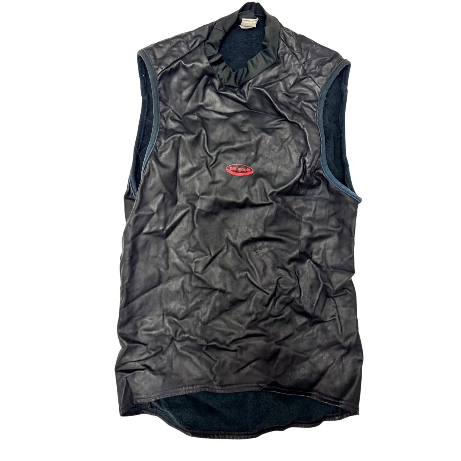 Patagonia VINTAGE Patagonia Black Polyurethane Vest Small Mens Waxed Pullover made In USA Size US S / EU 44-46 / 1 - 2 Thumbnail