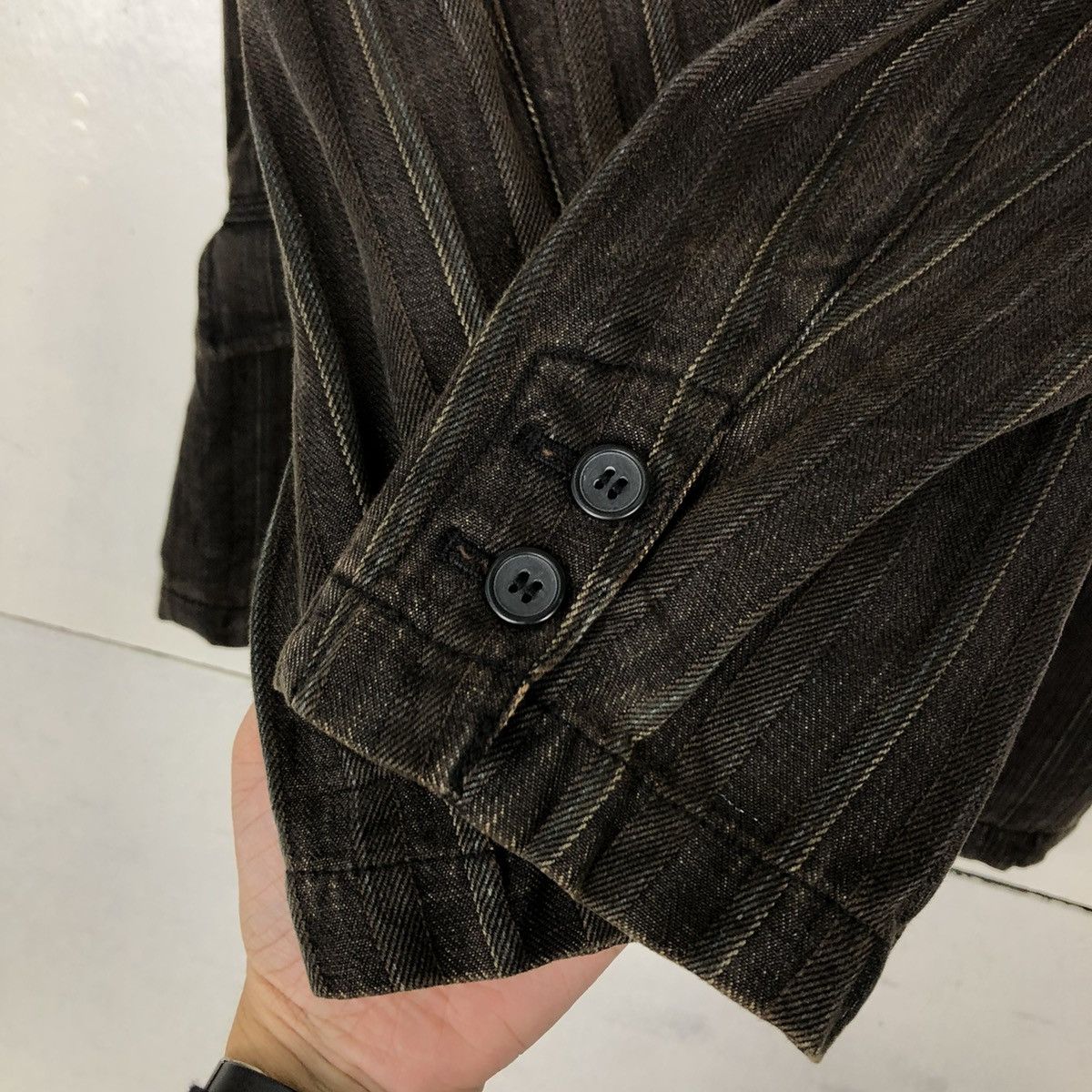 Japanese Brand 🔥BIKER HICKORY CHORE JACKET LOUIS CHAVLON ISSEY MIYAKE Size US M / EU 48-50 / 2 - 11 Thumbnail