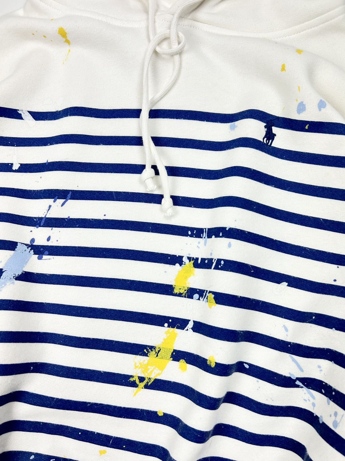 Denim & Supply Ralph Lauren Denim & Supply Ralph Lauren Cropped Striped Paint Hoodie Y2K Size L / US 10 / IT 46 - 9 Thumbnail