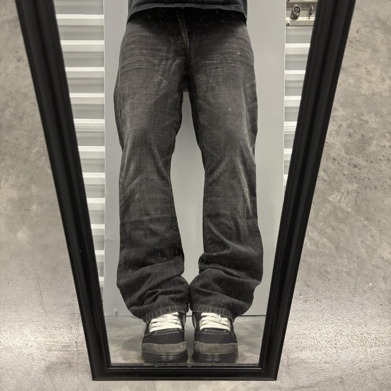 Japanese Brand × Vintage Crazy Vintage Y2K/2000s Grunge Faded Black Mall Goth Denim Jeans! Size US 29 - 1 Thumbnail