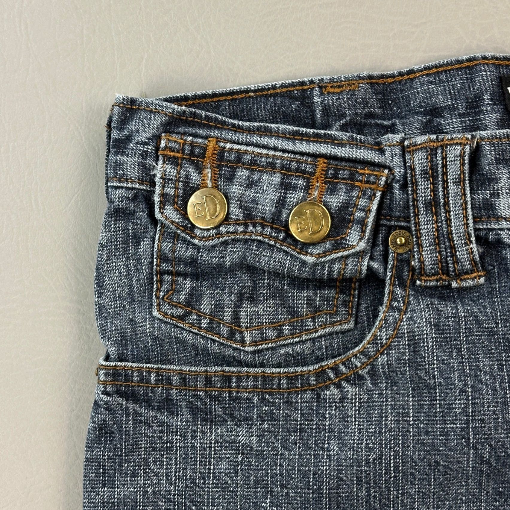 Denime Vintage Eddie Domani Jeans Women's 32x30 Blue Denim Baggy Relaxed Hip Hop Y2K Jeans Mens? Size 24" / US 00 / IT 34 - 6 Thumbnail