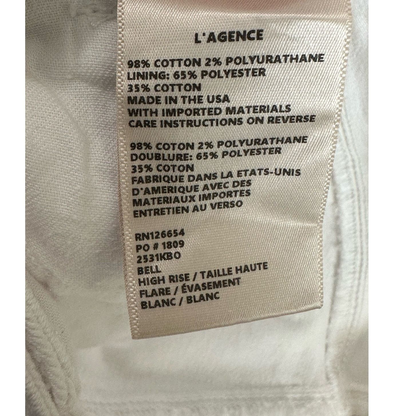 L'AGENCE L’Agence white flare jeans size 25 - 0 Size 25" / US 0 / IT 36 - 4 Thumbnail