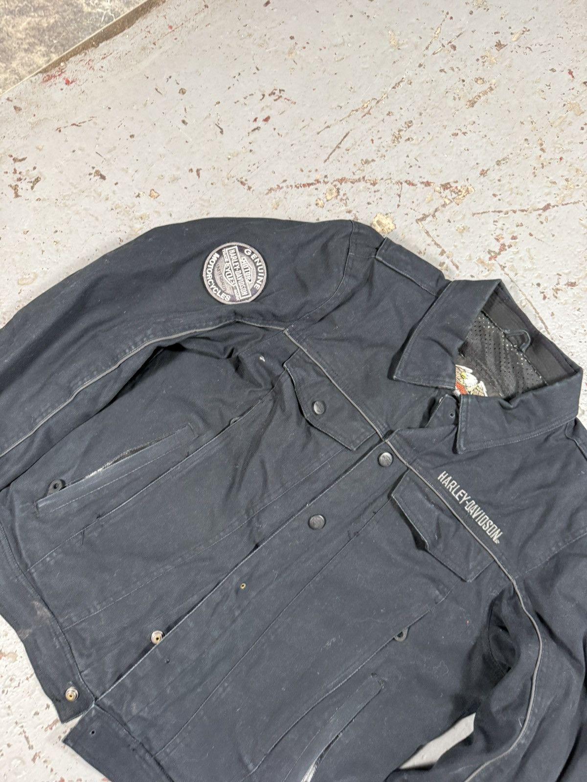 Harley Davidson Vintage Harley Davidson Distressed Biker Jacket Size US M / EU 48-50 / 2 - 6 Thumbnail