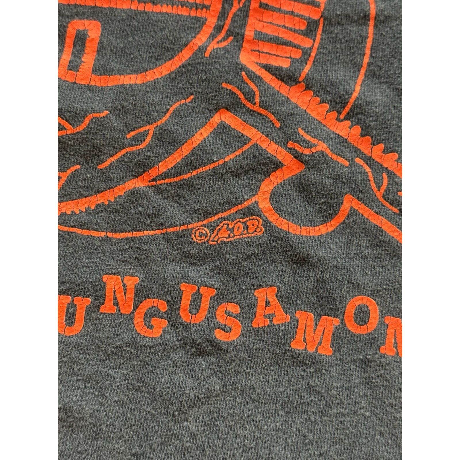 Vintage VINTAGE Adrenaline O.D. Humungousfungusamongus T Shirt XL Black Cotton Crew Neck Short Sleeve RP Men's 80s Band Punk Graphic Print Double-Sided Size US XL / EU 56 / 4 - 3 Thumbnail