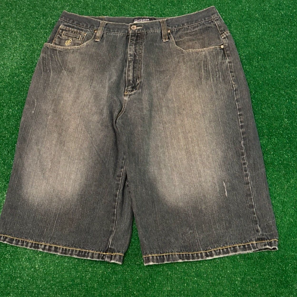 Rocawear VINTAGE Rocawear Baggy Hip Hop Skater Grunge Jorts Jeans 38 Blue Men JNCO Pockets Size 38 Size US 38 / EU 54 - 4 Thumbnail