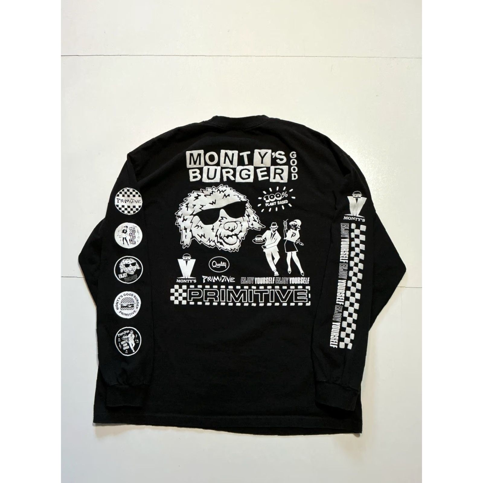 Primitive VINTAGE Primitive Skateboarding X Monty’s Good Burger Plant Based L/S Graphic T-Shirt 2XL Black Puff Print Boys Womens Mens Size US XXL / EU 58 / 5 - 3 Thumbnail