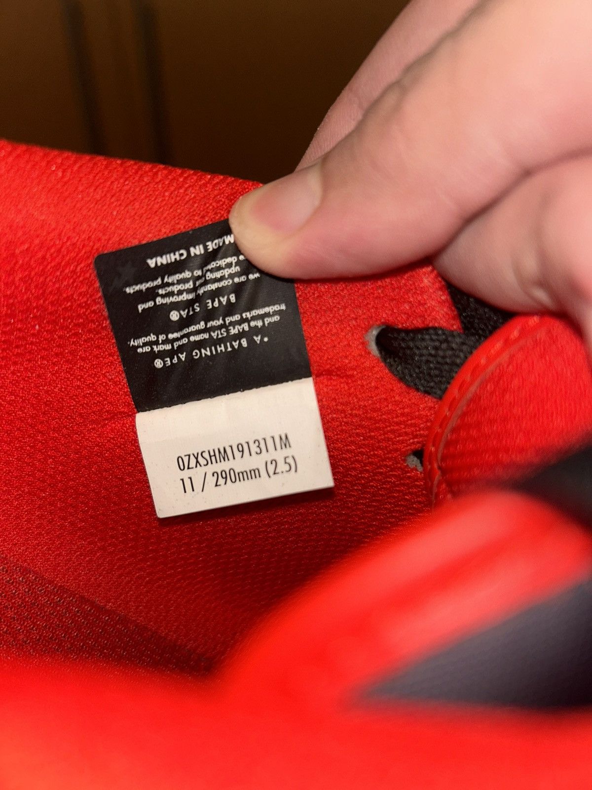 Bape Bape Sk8 Sta #4 Gray Red Size US 11 / EU 44 - 7 Thumbnail