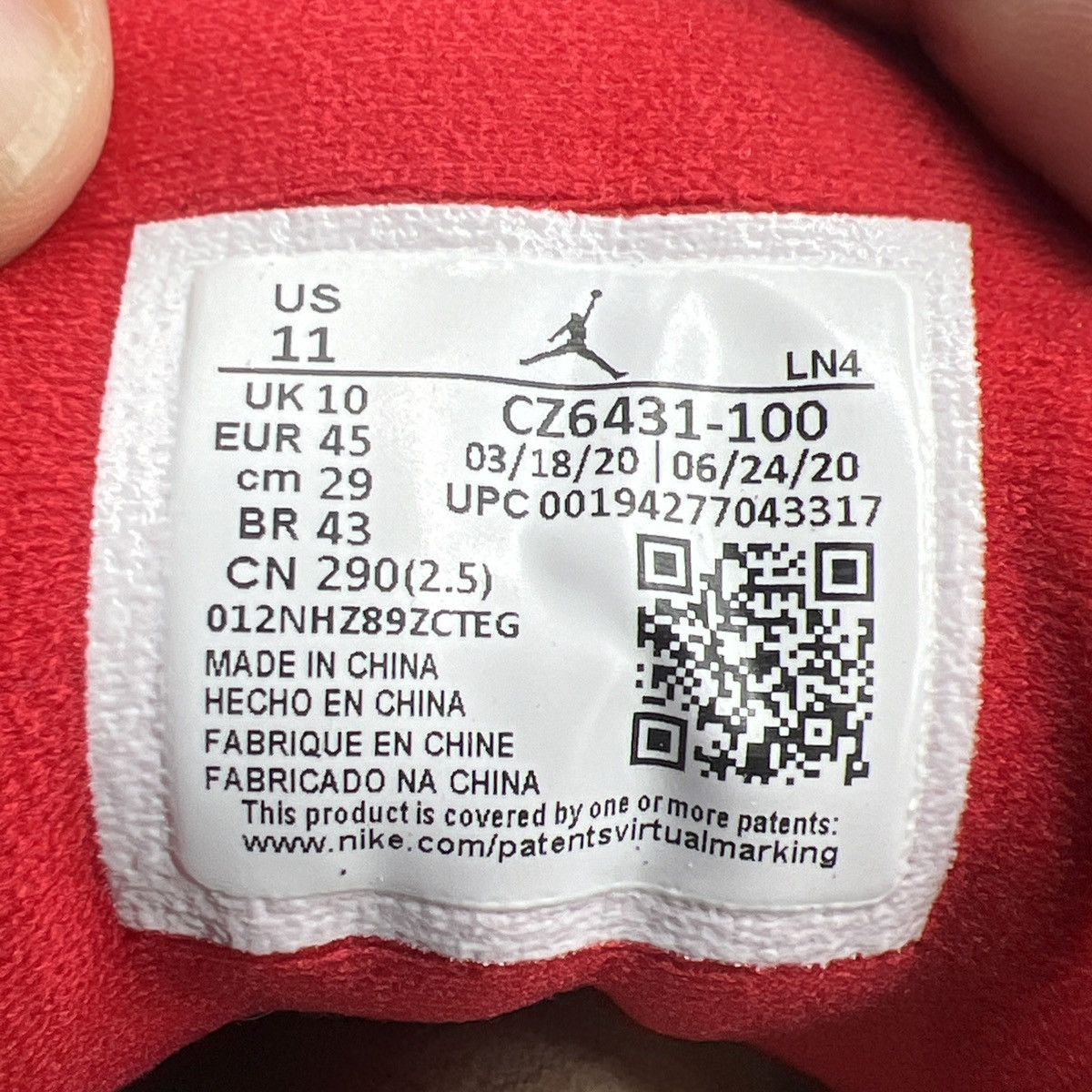 Jordan Brand Air Jordan 3 denim fire red Size US 11 / EU 44 - 9 Thumbnail
