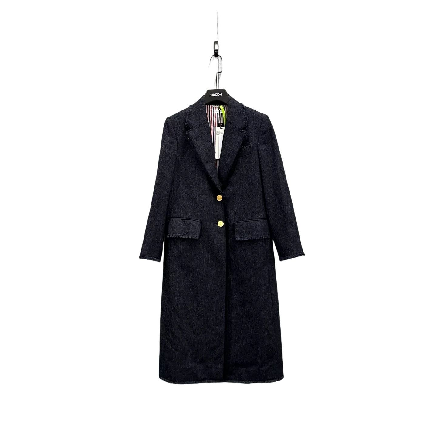 Thom Browne Thom Browne Navy Wool Long Coat 40 Size S / US 4 / IT 40 - 1 Thumbnail