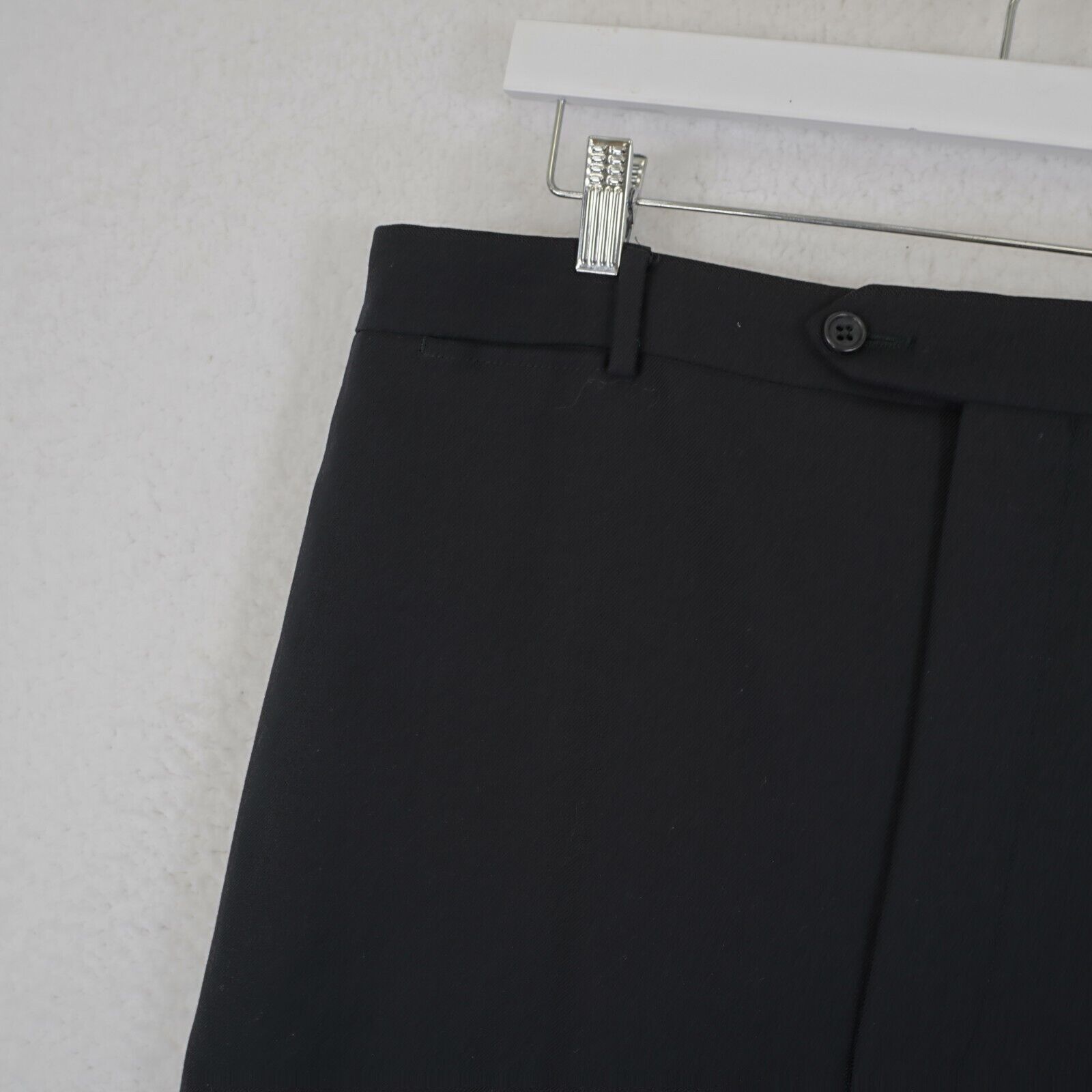Calvin Klein Calvin Klein 38/30 Black Wool Flat Front High Rise Dress Pan Size 38R - 2 Thumbnail