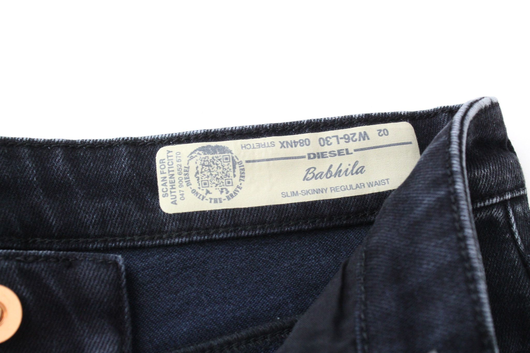 Diesel BABHILA 084NX W26/L30 Dark Blue Stretch Jeans 71397 Size 26" / US 2 / IT 38 - 5 Thumbnail