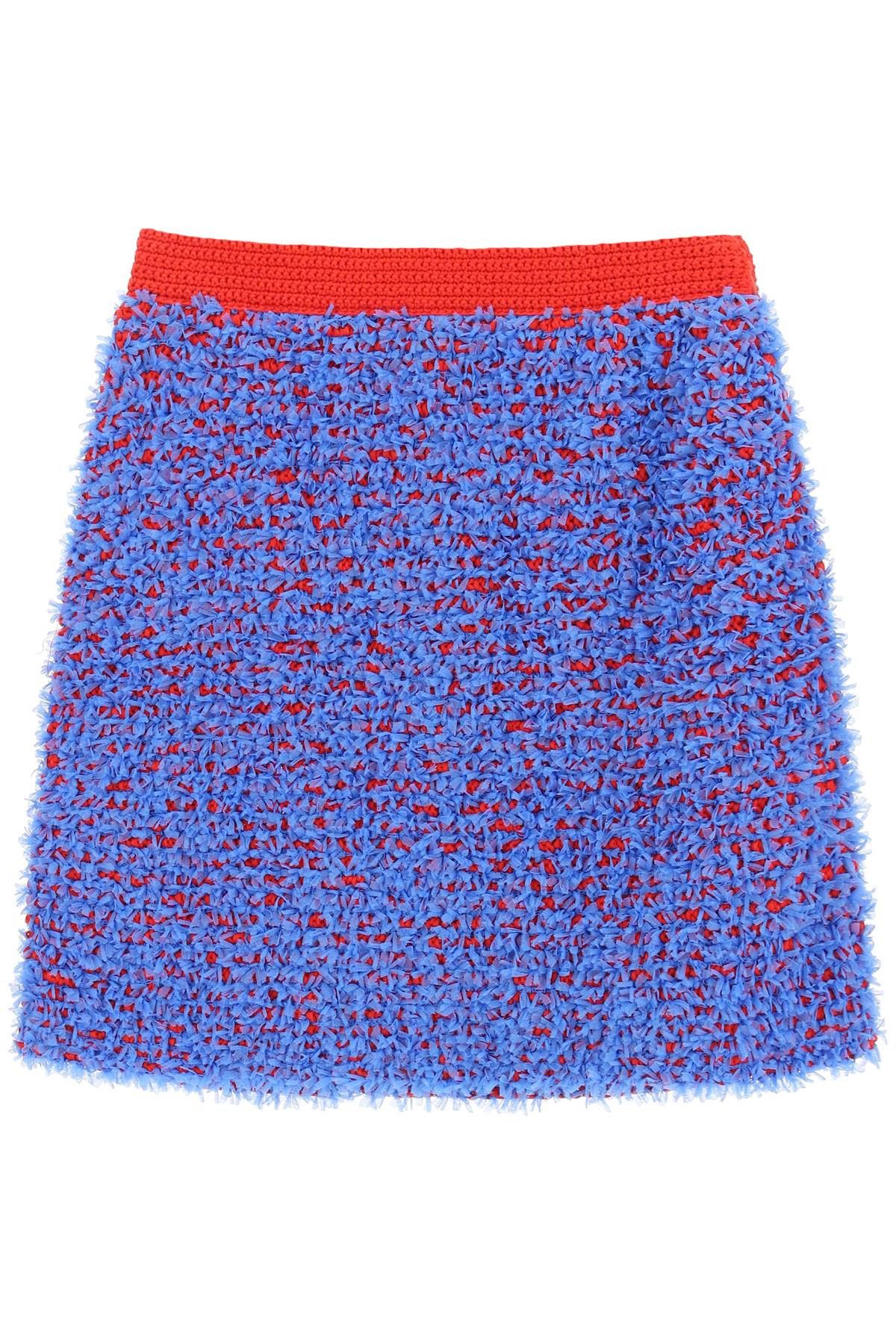 image of Tory Burch Confetti Tweed Mini Skirt in Rosso, Women's (Size 26)