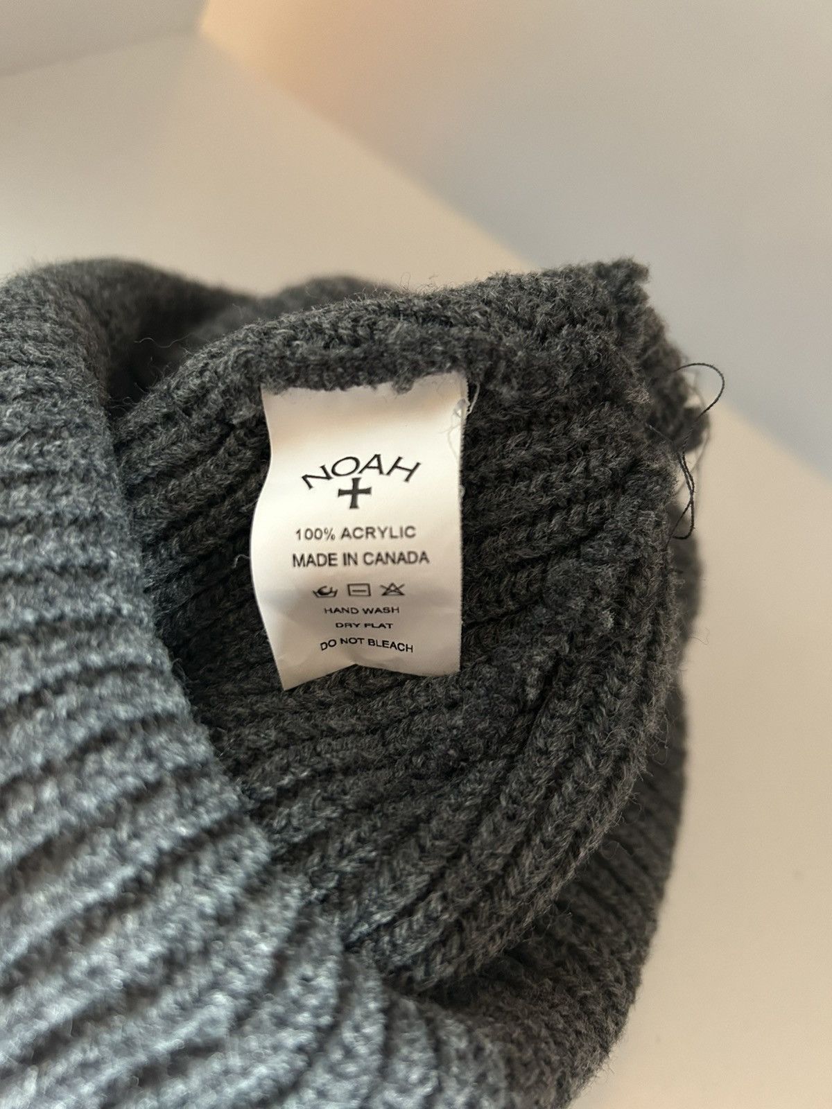 Noah NOAH winged foot logo beanie, charcoal Size ONE SIZE - 3 Thumbnail