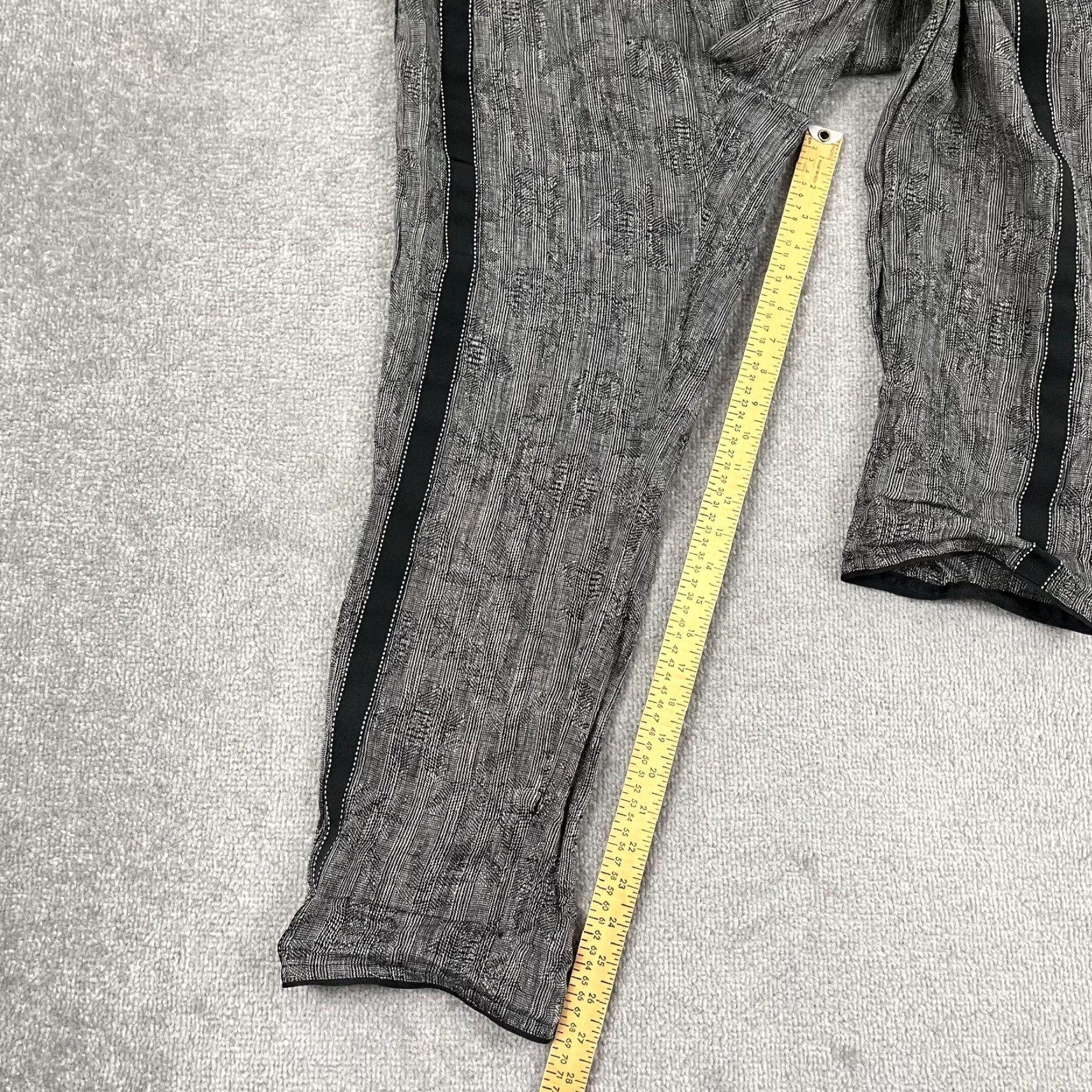 Vintage Beate Heymann Pants Women US 14 Gray Linen Ankle Straight Casual Business Statement Pockets Size 36" / US 14 / IT 50 - 4 Thumbnail