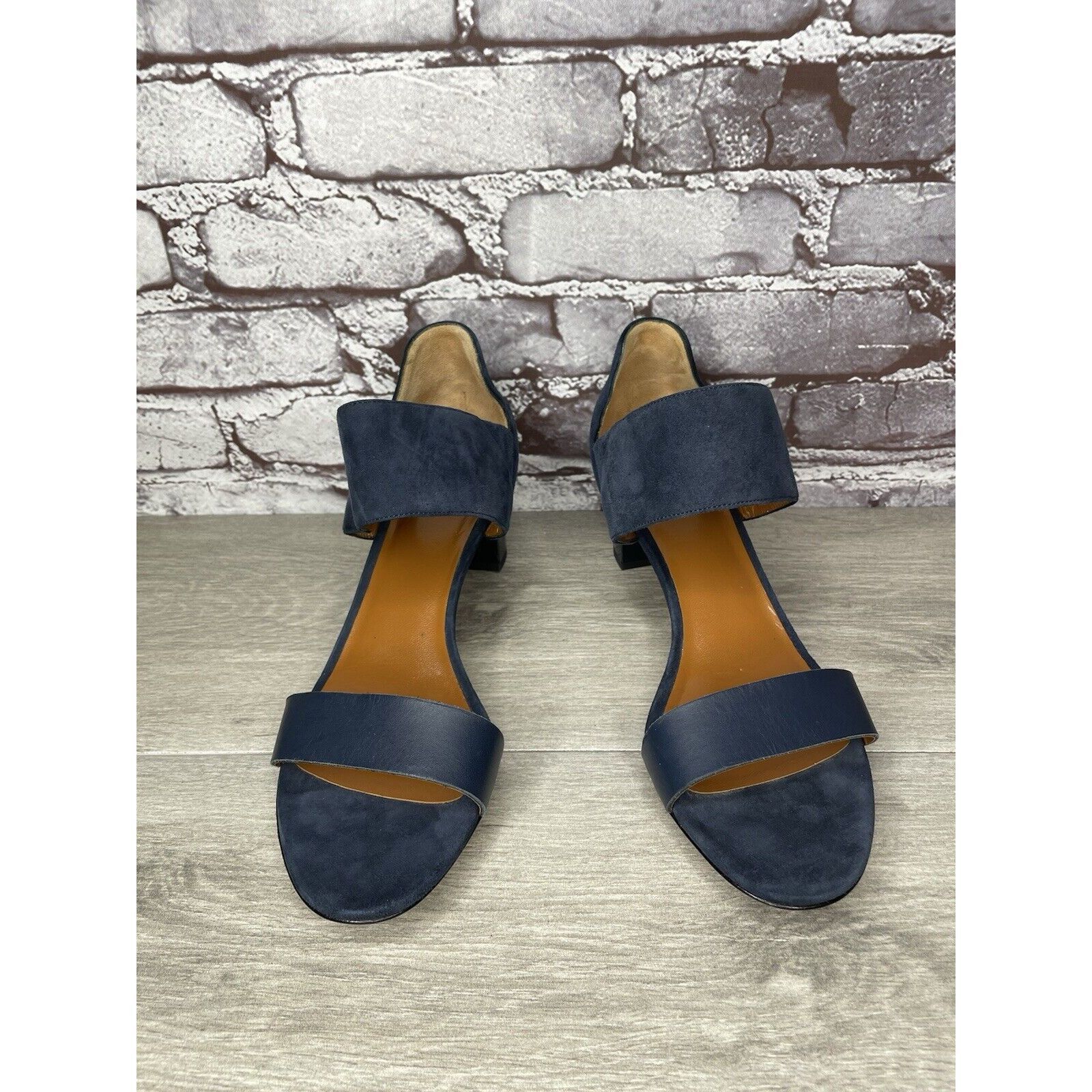 Aquatalia Aquatalia Blue Suede Leather Ankle Strap Heel Open Sandals W Size US 11 / IT 41 - 14 Thumbnail