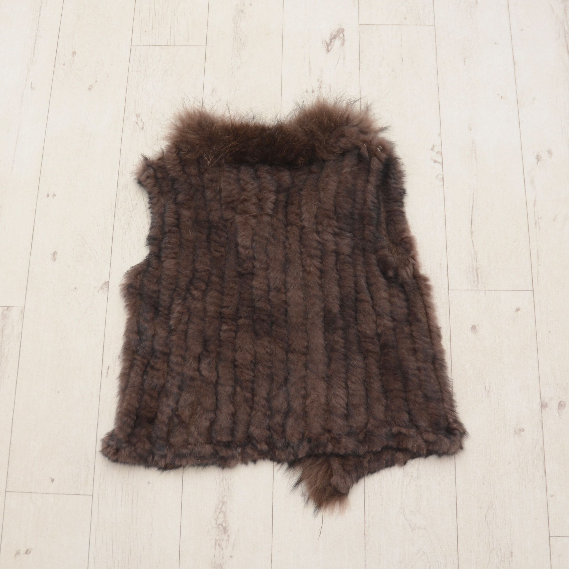 Vintage Oakwood Sleeveless Hooded Rabbit Fur Vest Y2K Avant-Garde Size L / US 10 / IT 46 - 8 Thumbnail