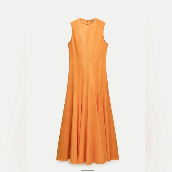 Zara Zara midi swing dress ZW collection Size S / US 4 / IT 40 - 6 Thumbnail