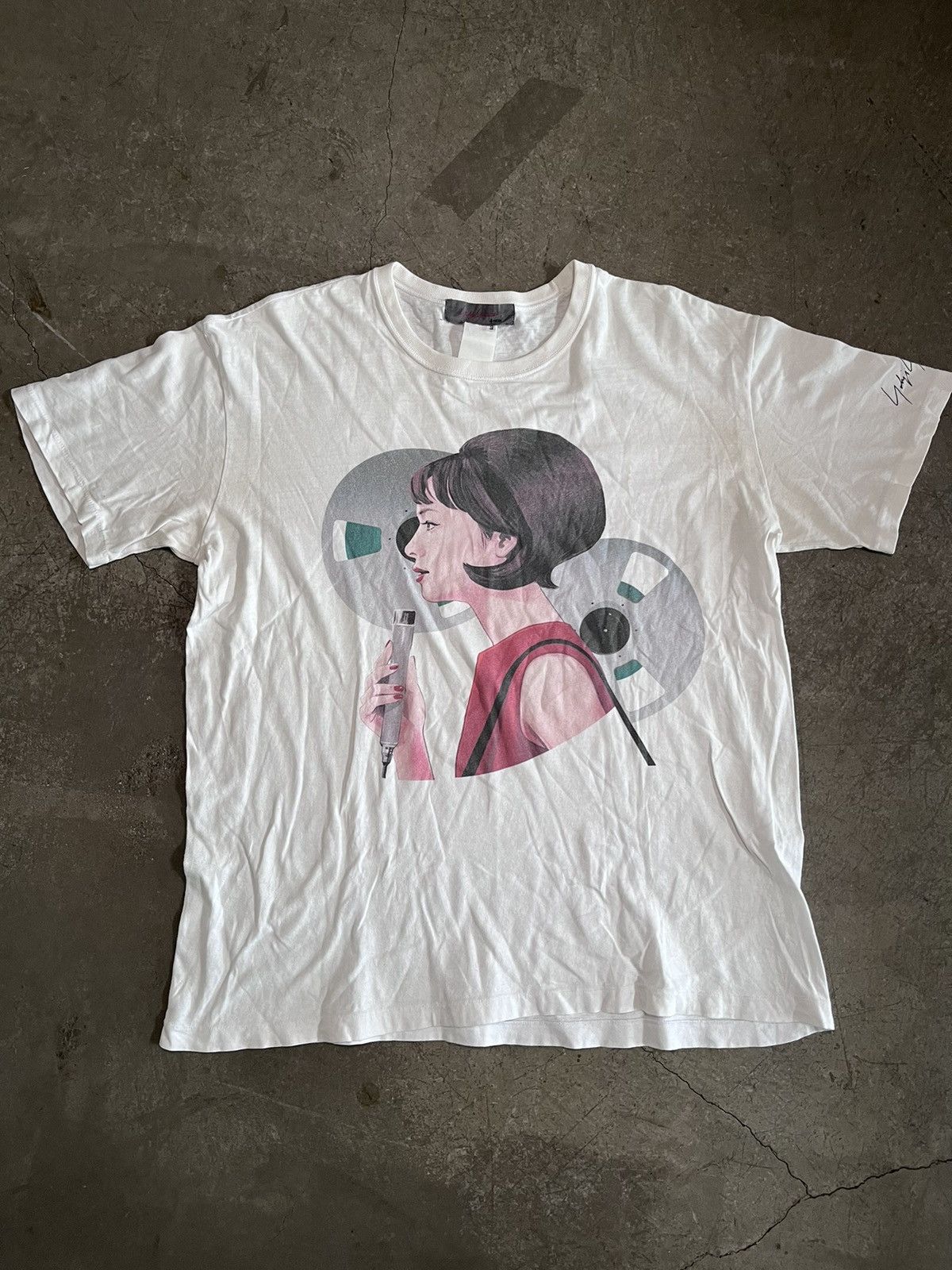 Yohji Yamamoto Yohji Mainline Girl Airbrush Tee Size US L / EU 52-54 / 3 - 1 Thumbnail