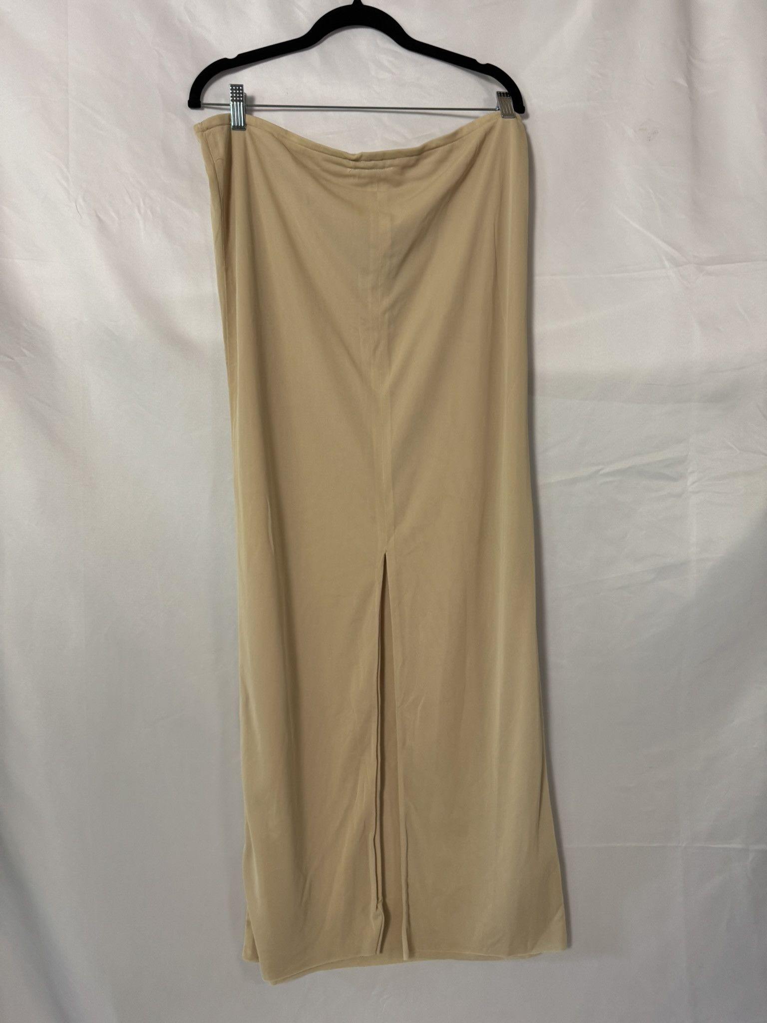 Maison Margiela Maison Margiela MM6 Beige Nude Nylon Maxi Skirt Size 40 Size 28" / US 6 / IT 42 - 3 Thumbnail