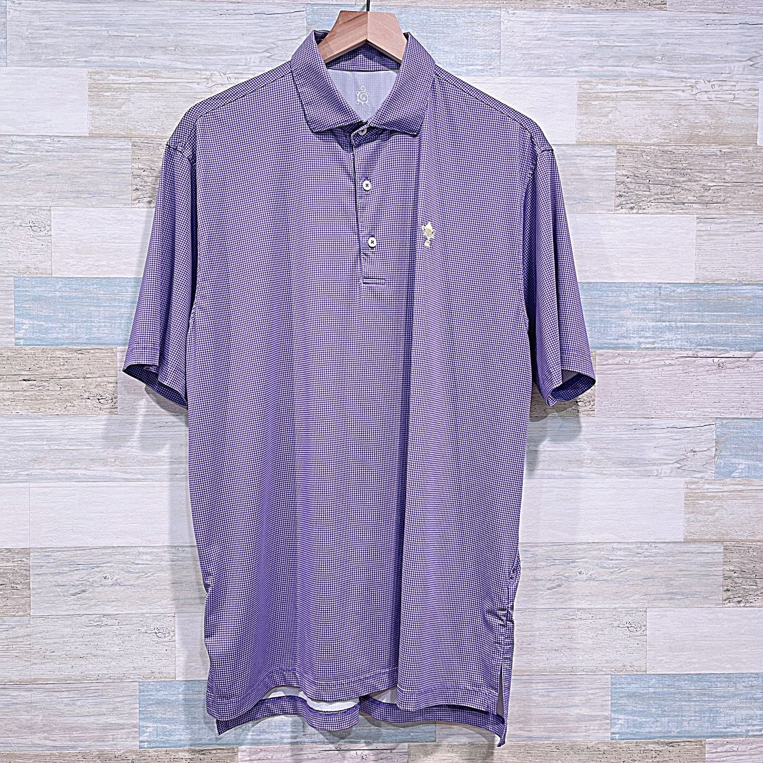 Other TURTLESON Performance Golf Polo Purple Houndstooth Medium Size US M / EU 48-50 / 2 - 1 Thumbnail